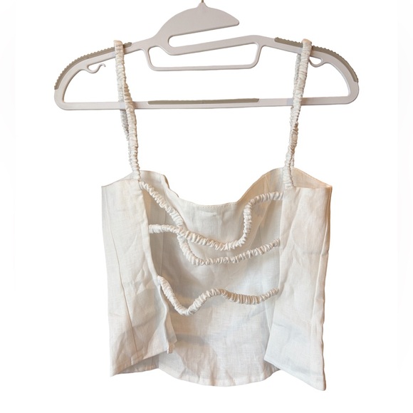 Reformation NWT Amaya Linen Top White Size S - Picture 4 of 6